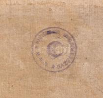 Dunay J jelzéssel, XX. sz. eleje: Sétáló pár. Olaj, vászon. Hátoldalán régi MNG kiviteli bélyegzésse...