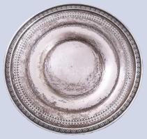 Áttört ezüst tálca. Sterling 925-ös, jelzett d: 23,5 cm 199 g