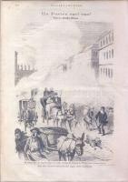 1867 Jankó János gúnyos fametszete "Ha Pesten szél van" címmel a Hazánk s a Külföld szépirodalmi és ismeretterjesztő heti közlöny számából