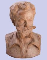 Istók János (1873-1972). Munkácsy Mihály mellszobra. Terrakotta. Jelzett. m: 20 cm