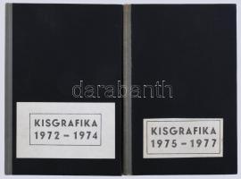 Kisgrafika folyóirat 1972-1974 és 1975-1977, komplett évfolyamok. Félvászon kötésekben, jó állapotban.