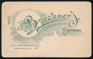 1904 Úr portréja, vizitkártya Brückner Ignác soproni műterméből, 10,5x6,5 cm