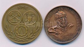 1959. "10 éves - A Nehézipari Műszaki Egyetem - 1949-1959 / NME" bronz, kétoldalas, vert e...