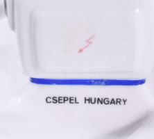 Hollóházi reklám hamuzó, a Weiss Manfréd Szerszámgépgyár Csepel logójával, jelzés nélkül, minimális ...