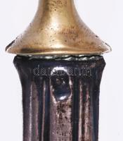 Ezüst (Ag) nyelű süteményes készlet. Dianás jelzéssel, süteményes villa 6 db, tortalapát. 16cm, 21 c...