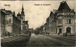 1915 Eperjes, Presov; Püspöki palota és postapalota / bishop's palace, post office