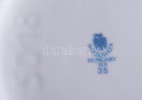 Hollóházi virágmintás váza, jelzett, alján kis kopással, m: 31 cm