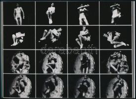 cca 1978 Hajas Tibor (1946-1980) képzőművész performansz alkotása (Húsfestmény) 1 db modern nagyítás jelzés nélkül, 15x21 cm