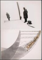 cca 1930 Moholy-Nagy László (1895-1946) magyar - amerikai fotográfus kollázsai, 2 db modern nagyítás, jelzés nélkül, 15x21 cm
