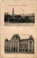 Székelyudvarhely, Odorheiu Secuiesc; Római katolikus templom és főgimnázium, Vármegyeház. Dragomán S. J. kiadása / Catholic church and grammar school, county hall (felületi sérülés / surface damage)