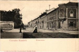 Kassa, Kosice; Rózsa utca. Breitner Mór kiadása / street view (EB)