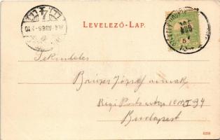 1904 Székelyudvarhely, Odorheiu Secuiesc; Kaszárnya, laktanya. M. J. kiadása / military barracks (EK...