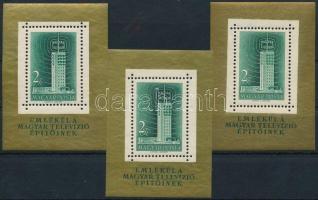 1958 Televízió 3 db blokk (60.000)