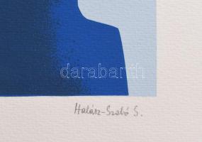 Halász Szabó Sándor (1920-1997): Geometrikus formák. Szitanyomat, papír, jelzett, művészpéldány E.A....