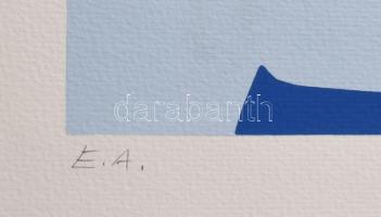 Halász Szabó Sándor (1920-1997): Geometrikus formák. Szitanyomat, papír, jelzett, művészpéldány E.A....