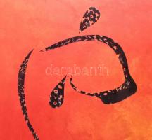 Borbély Zsolt (-): Capriccio No. 18. Olaj, kollázs, vászon, jelzett a hátoldalán, 70x100 cm