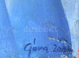 Góra Orsolya (1975-): Szürrealista táj (cím nélkül), 2004. Olaj, vászon, jelezve jobbra lent, apró s...