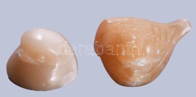 9 darab ásvány asztaldísz, zömmel tojások, m: 10 cm alatt, jó darabokkal