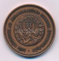 2000. "MÉE köszönti az Államalapítás ezredik évfordulóját" kétoldalas bronz naptárérem (42,5mm) T:AU patina
