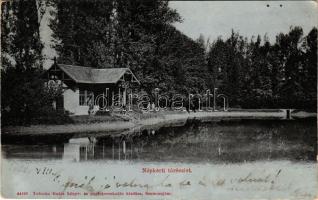 1902 Szamosújvár, Gherla; Népkerti tó részlet. Todorán Endre kiadása / park, lake (lyukak / pinholes)