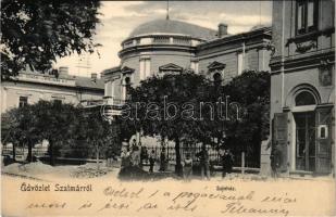 1906 Szatmárnémeti, Szatmár, Satu Mare; színház, Termény és Hitelbank rt. Lövy Miksa kiadása / theatre, bank (EK)