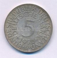 Német Szövetségi Köztársaság 1972G 5M Ag T:XF patina Federal Republic of Germany 1972G 5 Mark Ag C:XF patina Krause KM#112