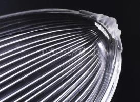 Modern kristályüveg kínálótálca, címkével jelzett, hibátlan, 39x18 cm