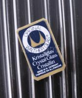 Modern kristályüveg kínálótálca, címkével jelzett, hibátlan, 39x18 cm