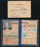 1984-1989 Munkásőr igazolvány, szolgálati fegyverviselésre jogosító, fényképes + igazolvány szolgálati pisztoly átvételéről