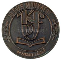 1970-1980 k. "Kereskedelmi és Vendéglátóipari Főiskola / 10 éves munkáért" kétoldalas, önt...