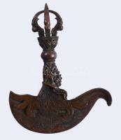 Buddhista gri-gug, hibátlan, h: 12,5 cm