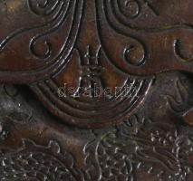 Buddhista gri-gug, hibátlan, h: 12,5 cm