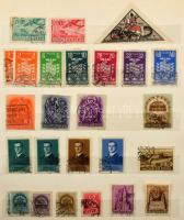 Vegyes külföldi összeállítás, benne 145 db bélyeg egzotikus országokból + 260 db magyar bélyeg 10 fe...