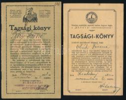 1923-1940 Hangya szövetkezet tagsági könyvek, 2 db