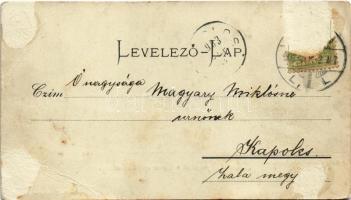 1903 Sopron, Oedenburg; Várkerület, Várostorony, Varga és Dukasz üzlete. Kummert N. Lajos kiadása (R...