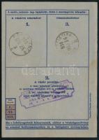 1938 Budapesti Nemzetközi Vásár (BNV) vásárigazolvány, benne kitöltetlen lakáskérelem űrlap
