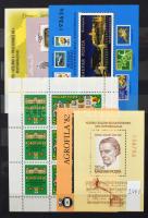 Magyar sorok és blokkok az 1957-1982 közötti időszakból, 8 fekete lapos közepes berakóban (40.150)