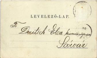 1898 Sopron, Győri pályaudvar, vasútállomás, Városliget, Deák tér. Kummert N. Lajos 15. sz. Art Nouv...