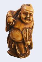 Csont Buddha figura, m: 8 cm