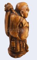 Csont Buddha figura, m: 8 cm