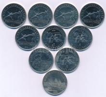 2005-2019. 50Ft (10db 4xklf) forgalmi emlékpénz, közte "1956-os forradalom"T:AU