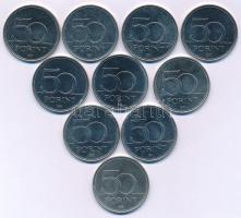 2005-2019. 50Ft (10db 4xklf) forgalmi emlékpénz, közte "1956-os forradalom"T:AU