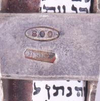 Filigrán ezüst (Ag) mezuza, jelzett, nettó 11,9g