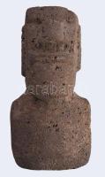 Faragott lávakő moai, m: 13 cm