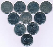 2005-2019. 50Ft (10db 6xklf) forgalmi emlékpénz, közte "1956-os forradalom" T:AU