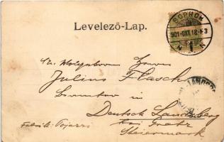 1901 Sopron, Erzsébet utca, üzletek (EK)