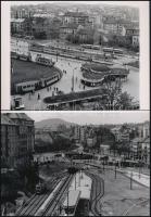 1960 előtt Budapest, Széll Kálmán tér, Moszkva tér, 2 db modern nagyítás, jelzés nélkül, 15x21 cm