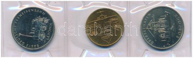 Német Demokratikus Köztársaság 1988A 5M "Németország első vasútja" + 1988A 5M "Rostoc...