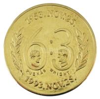 1993. "6:3 - Puskás-Wright" aranyozott fém emlékérem, díszdobozban T:PP ujjlenyomat Hungary 1993. "6:3 - Puskás-Wright" gilt metal commemorative medal, in decorative case T:PP fingerprint