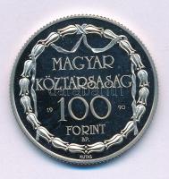 1990. 100Ft Cu-Ni "200 éves a hivatásos magyar nyelvű színjátszás" kapszulában T:PP Adamo EM118